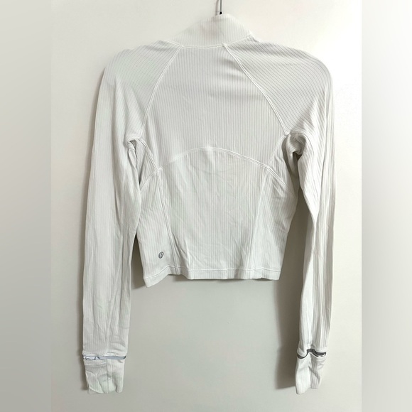 Lululemon Its Rulu Run Ribbed Cropped Half Zip 4 - Picture 5 of 8